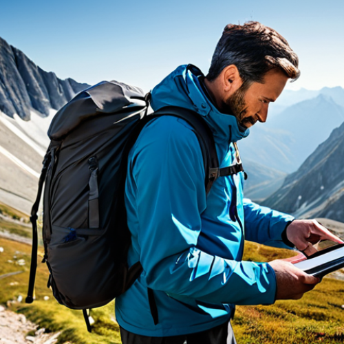 Home 28 A professional male hiker, fully clothed in modern, layered outdoor apparel including a waterproof technical jacket and hiking trousers, meticulously adjusting the ergonomic straps of a high-capacity hiking backpack. He stands in a stunning mountain landscape with rugged peaks, a winding trail, and a clear, crisp sky. The image emphasizes preparedness and high-quality gear. Professional photography, high-resolution, sharp focus, vibrant colors, safe for work, appropriate content, fully clothed, perfect anatomy, correct proportions, natural pose, well-formed hands, proper finger count, natural body proportions, professional, family-friendly.