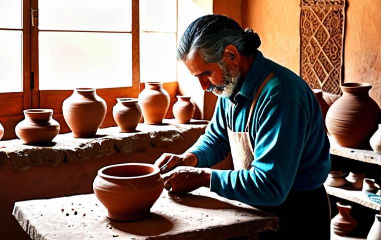 **

"A vibrant illustration of a Spanish artisan crafting traditional pottery in a sun-drenched Andalusian workshop, showcasing intricate designs and earthy tones. Professional quality, safe for work, appropriate content, fully clothed, modest attire, family-friendly, perfect anatomy, correct proportions, natural pose."

**