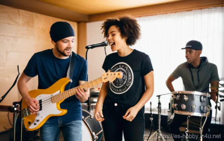 밴드 활동 준비 - Prompt 1: Band Practice in a Rehearsal Room** 밴드 활동 준비 - Prompt 1: Band Practice in a Rehearsal Room**