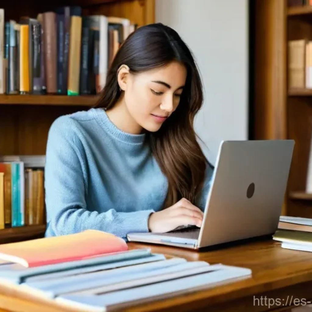 북 페스티벌 - **Prompt:** A focused and organized woman in her late twenties is seated at a wooden desk in a cozy,...