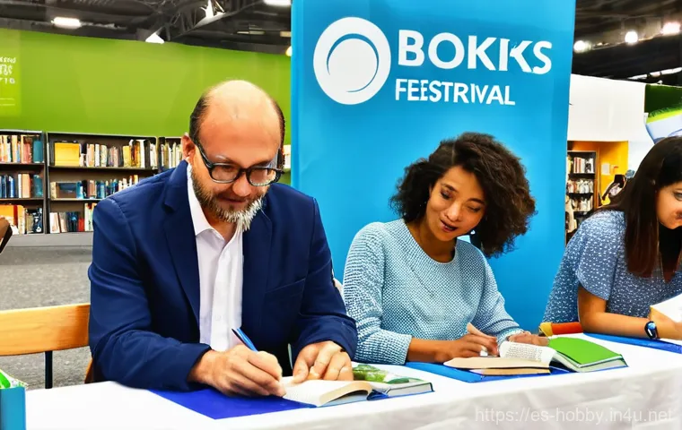 북 페스티벌 - **Prompt:** Inside a bustling, well-lit tent at a vibrant book festival, a diverse group of adults a... 북 페스티벌 - **Prompt:** Inside a bustling, well-lit tent at a vibrant book festival, a diverse group of adults a...