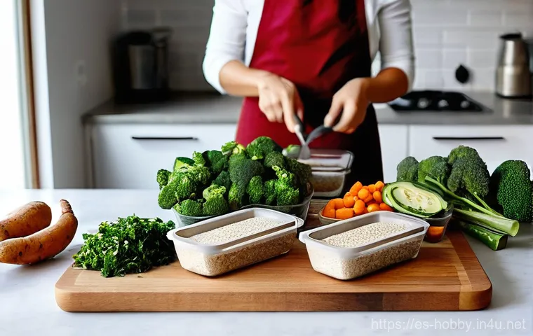 건강식 레시피 - **A Smart and Organized Spanish Kitchen Pantry:** A brightly lit, modern kitchen pantry with sleek, ...