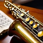 악기 수리법 - A close-up, high-angle shot of a person's hands carefully cleaning the intricate keys and pads of a ...