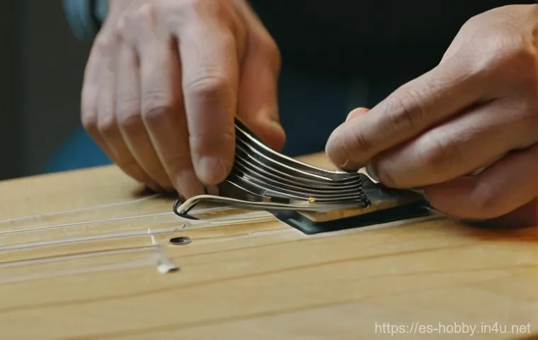 악기 수리법 - A close-up, high-angle shot of a person's hands carefully cleaning the intricate keys and pads of a ... 악기 수리법 - A close-up, high-angle shot of a person's hands carefully cleaning the intricate keys and pads of a ...