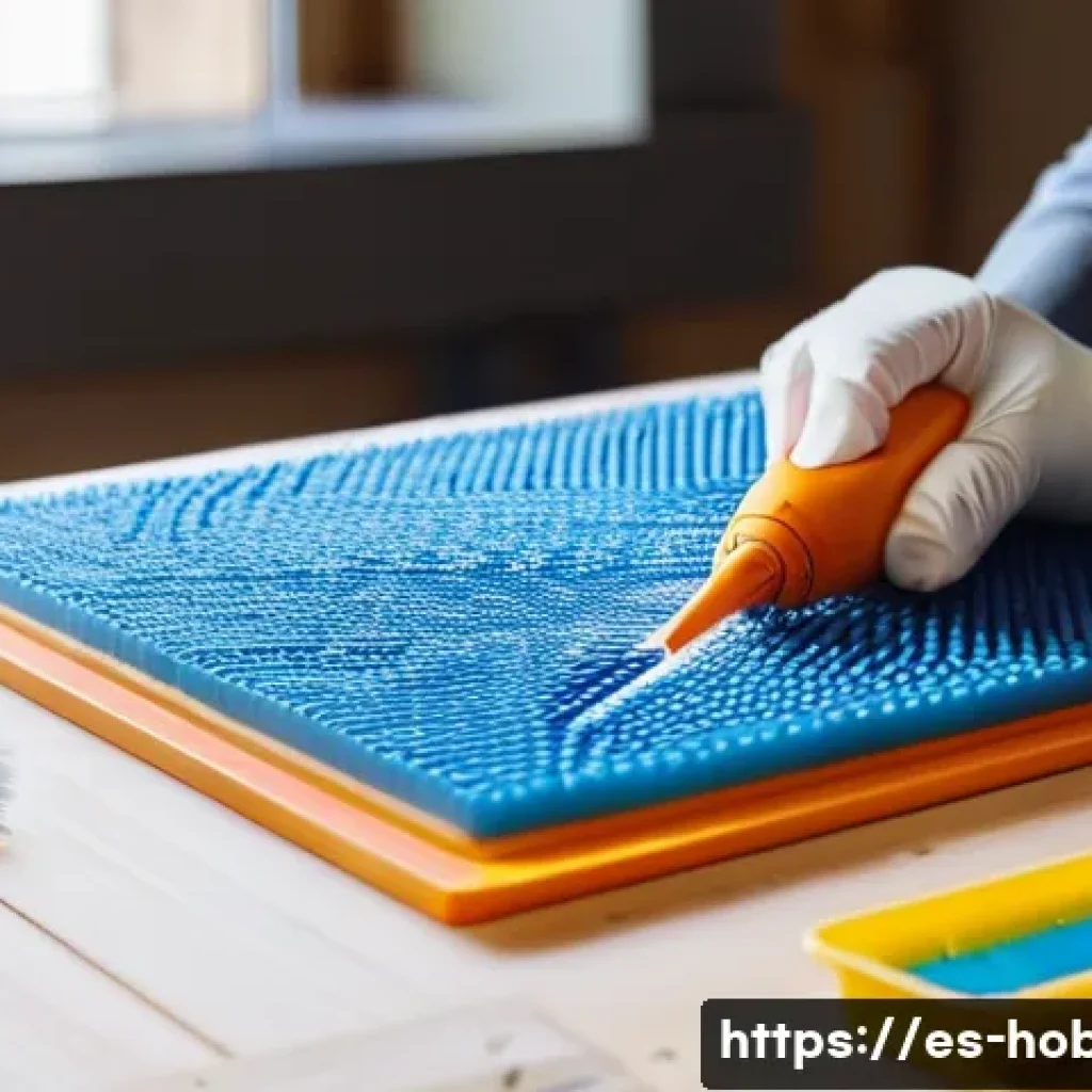 글루건 사용법 - A close-up scene of a person using a hot glue gun with a high-temperature glue stick, applying glue ...